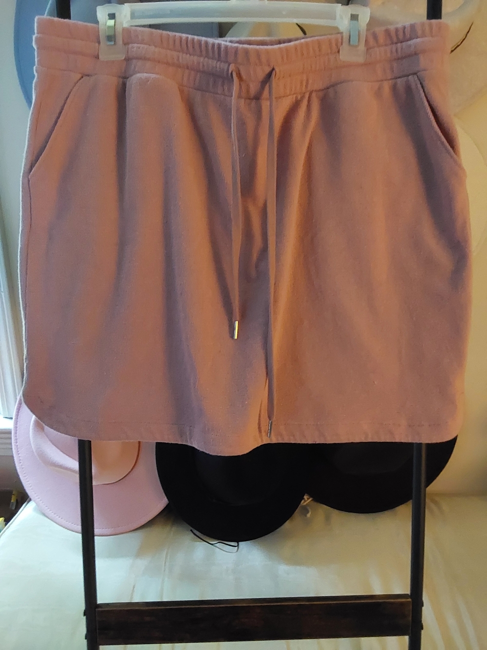 Maurices Dusty Rose Drawstring Mini Skirt Size Xl